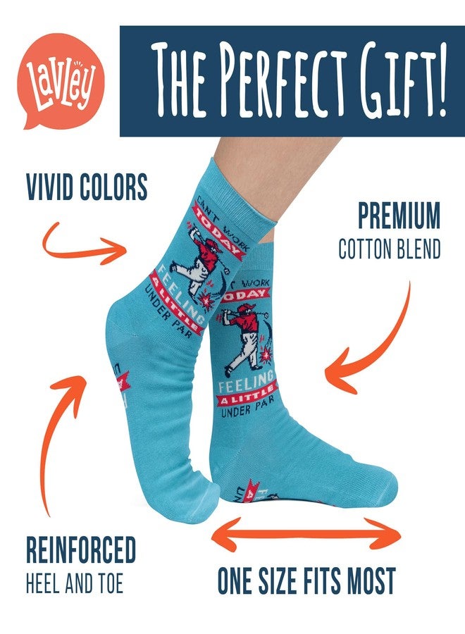 Lavley Feeling A Little Under Par Golf Socks - Funny Novelty Gifts for Golfers Christmas Stocking Stuffer Accessory for Men - Unisex One Size - Image 2